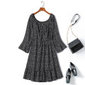 Ari Plus Size Black Ditsy Floral Off Shoulder Dress