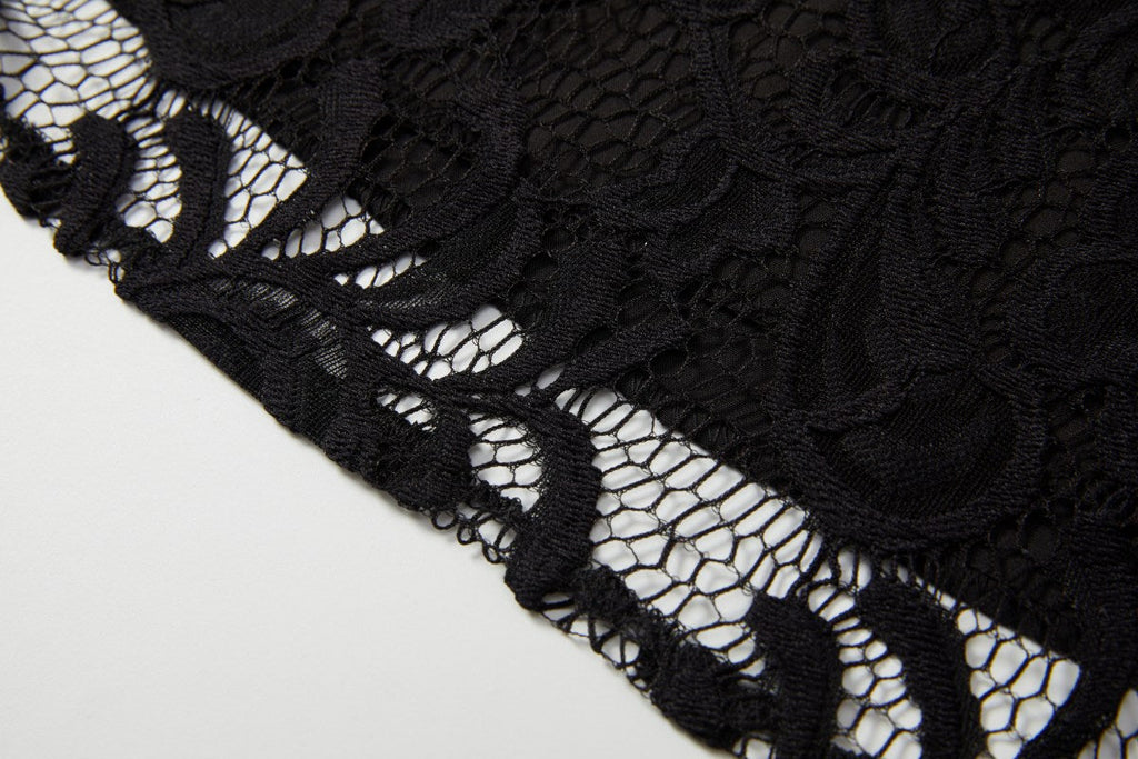 Ruth Plus Size Black Lace Cheongsam