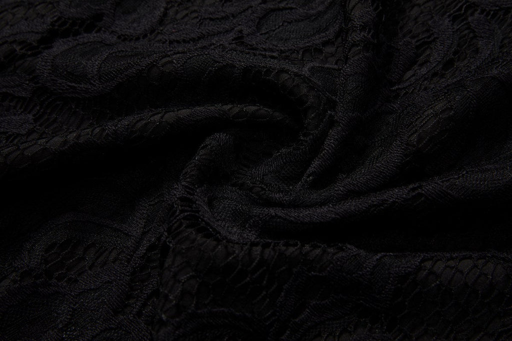 Ruth Plus Size Black Lace Cheongsam