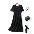 Quenna Plus Size Black Lace Formal Dress