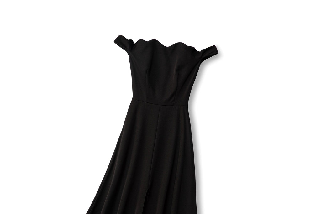 Keily Plus Size Black Off Shoulder Dress