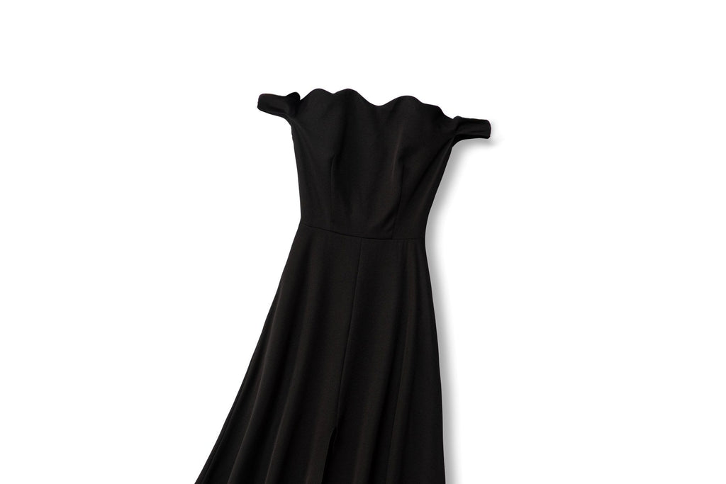 Keily Plus Size Black Off Shoulder Dress