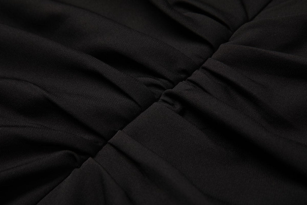 Plus Size Black Off Shoulder Fitted Evening Dress