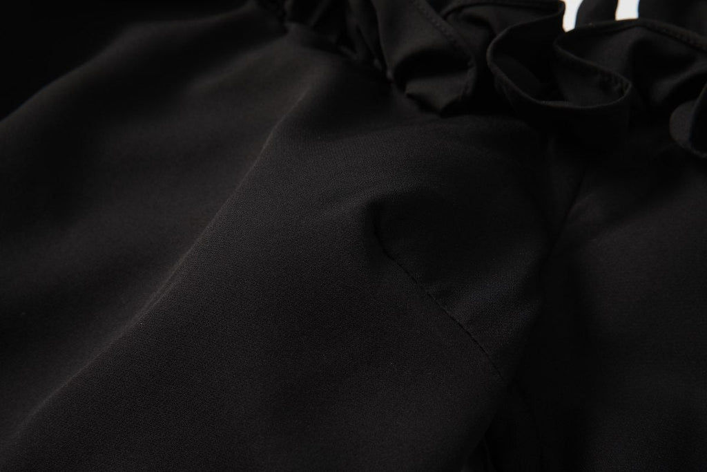 Plus Size Black Off Shoulder Fitted Evening Dress