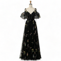 Arlet Plus Size Black Off Shoulder Formal Dress