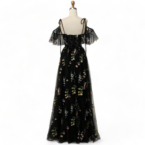 Arlet Plus Size Black Off Shoulder Formal Dress