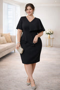Capucine Plus Size Peplum Cocktail Dress