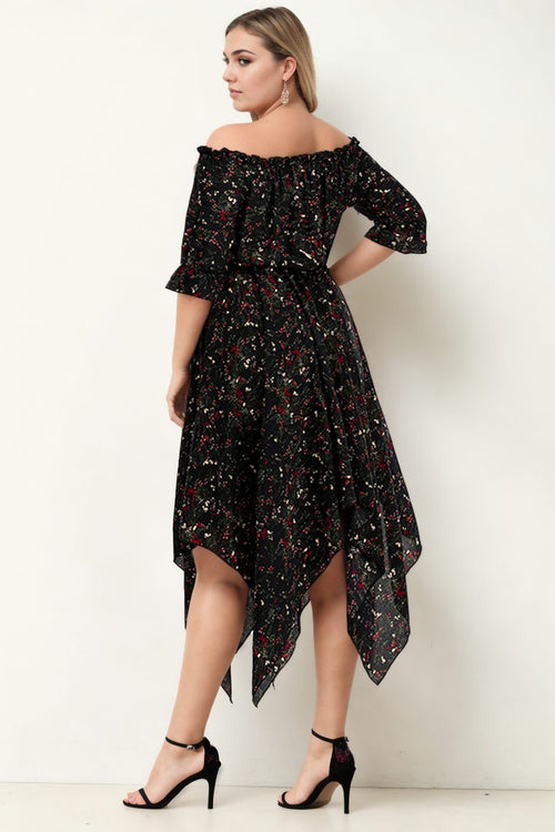 Allegra Plus Size Black Pixie Dress