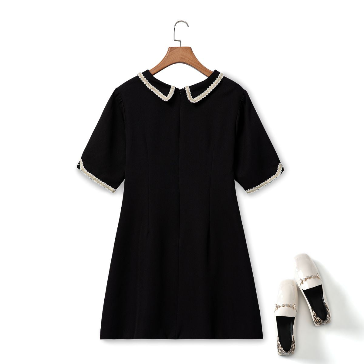 Julane Plus Size Black Shift Shirt Dress