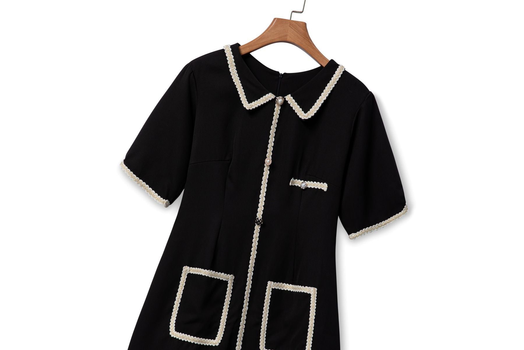 Julane Plus Size Black Shift Shirt Dress