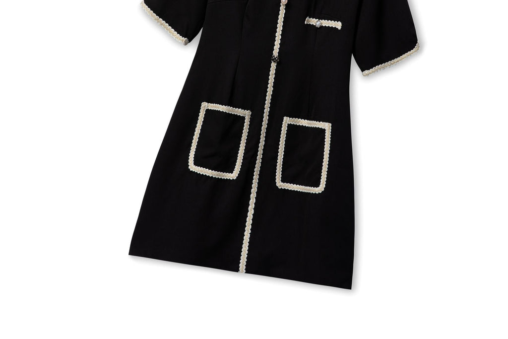 Julane Plus Size Black Shift Shirt Dress