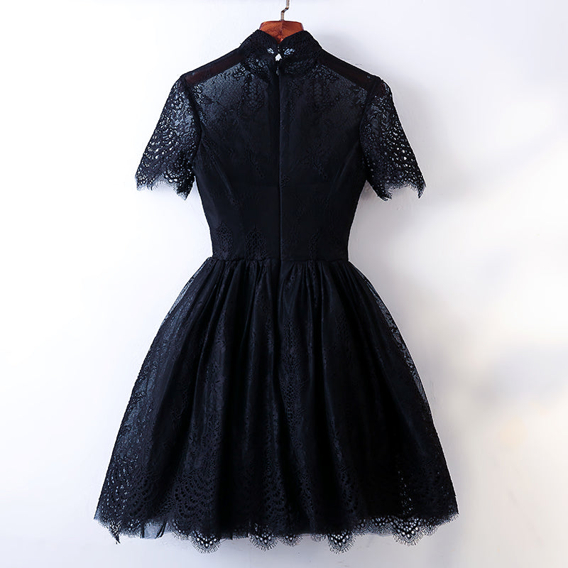 Plus Size Black Short Formal Dress
