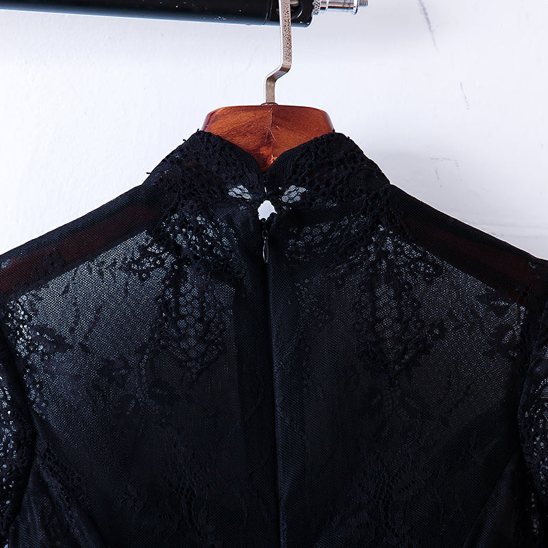 Plus Size Black Short Formal Dress