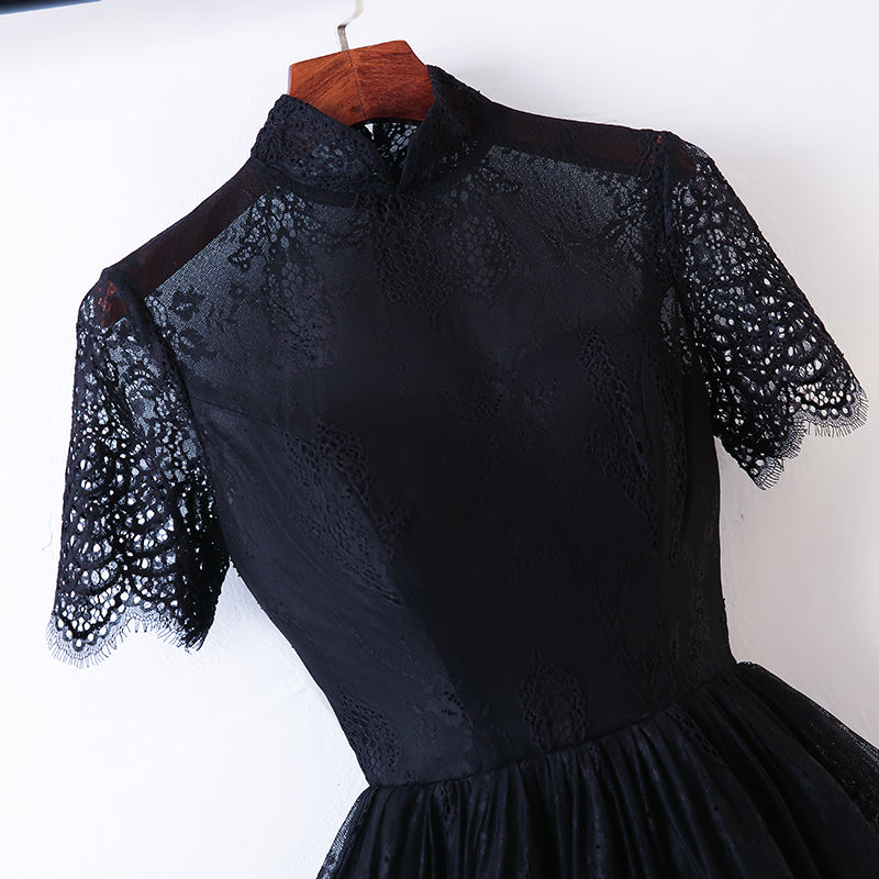 Plus Size Black Short Formal Dress