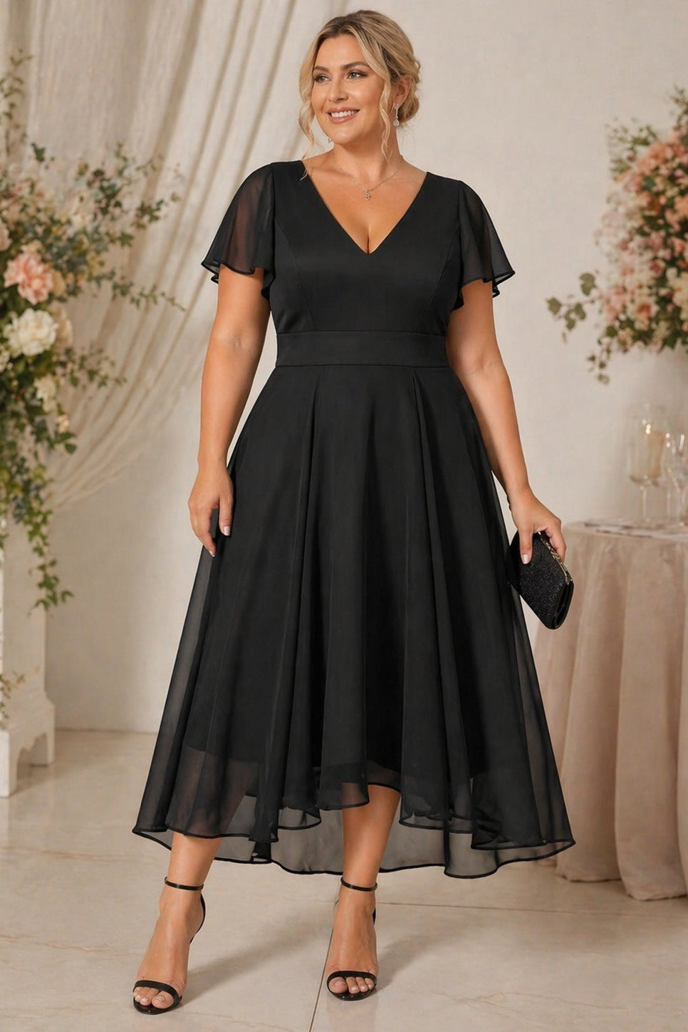 Seraphine Plus Size Wedding Guest Midi Dress