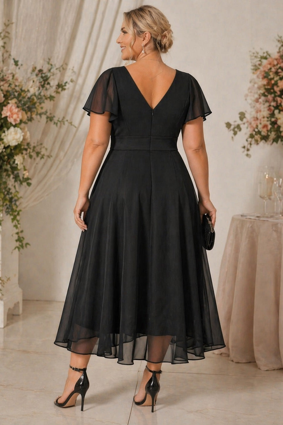 Seraphine Plus Size Wedding Guest Midi Dress