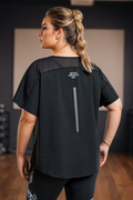 Orla Plus Size Black Workout Tee