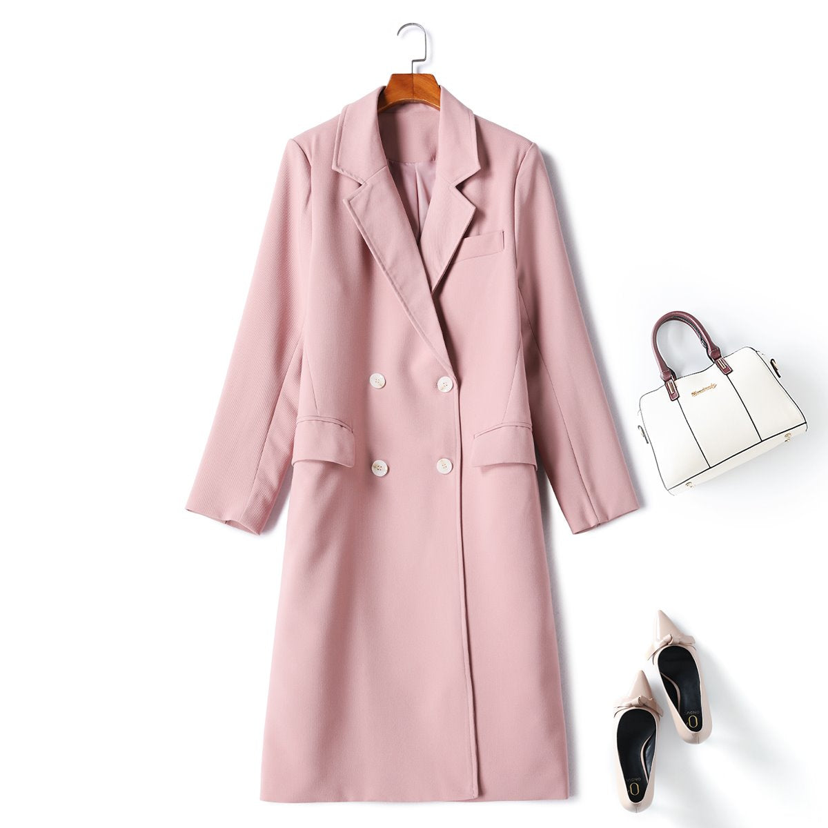 Plus Size Blazer Trench Coat