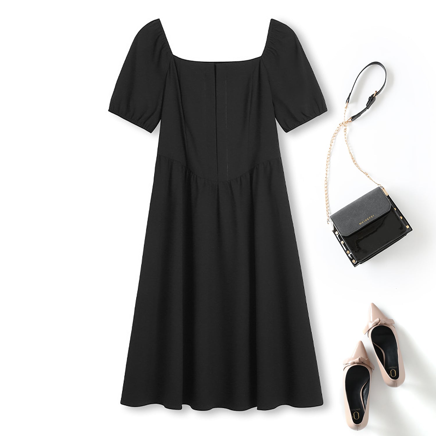 Plus Size Bodice Vintage Midi Dress