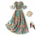 Plus Size Bohemian Off Shoulder Dress
