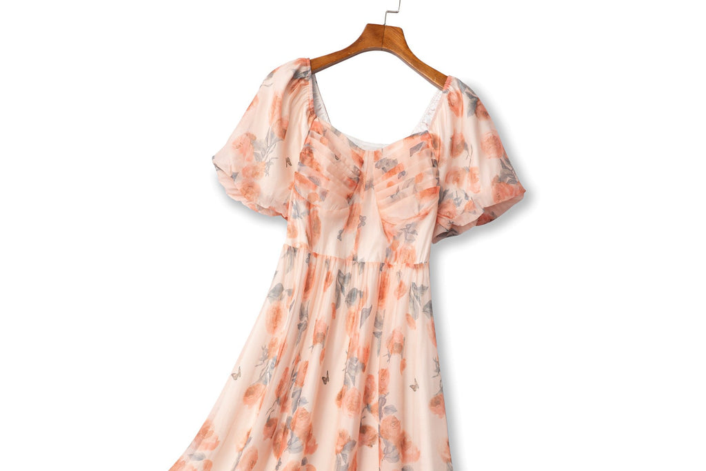 Rosalie Plus Size Floral Garden Midi Dress