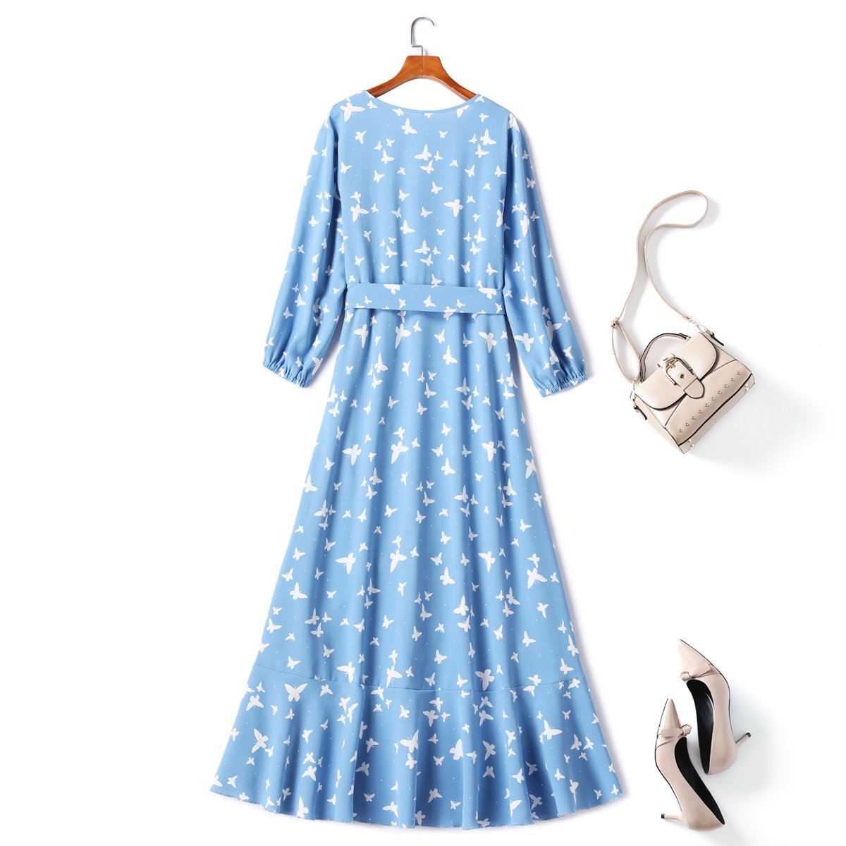 August Plus Size Butterfly Maxi Dress