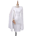 Plus Size Cape Long Sleeve Dress