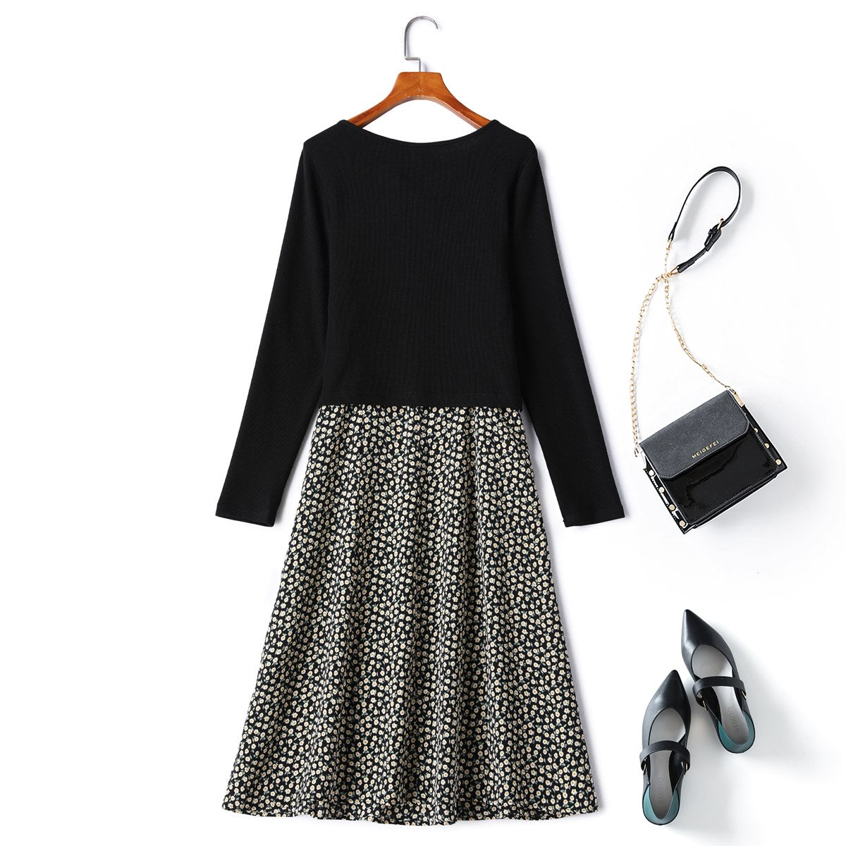 Plus Size Cardigan and Dress Matching Set