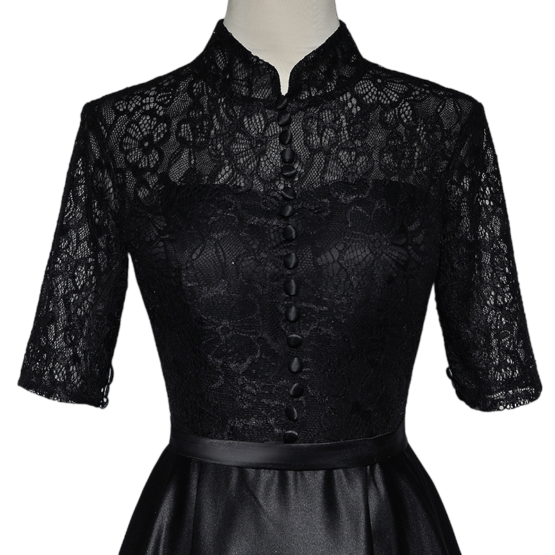 Plus Size Chinese Collar Cheongsam Evening Dress