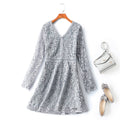 Pamina Plus Size Pastel Blue Lace Formal Dress