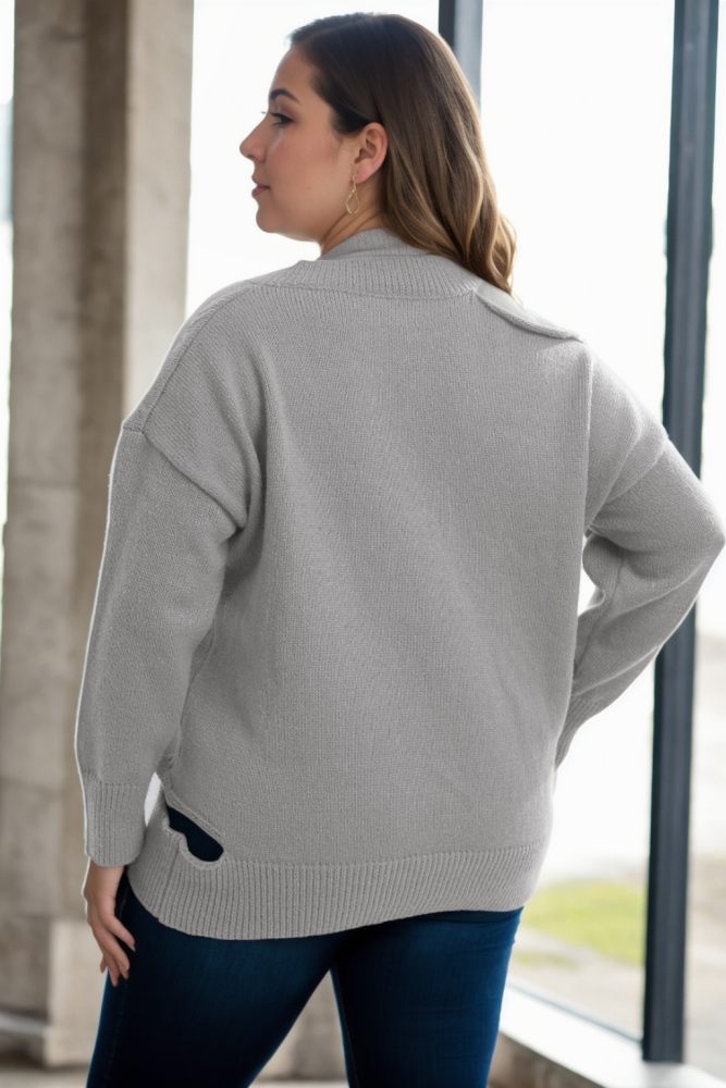 Lucy Plus Size Cold Shoulder Sweater
