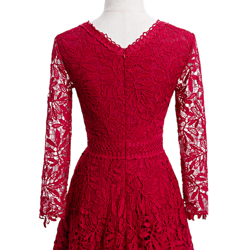 Plus Size Crochet Lace Evening Dress
