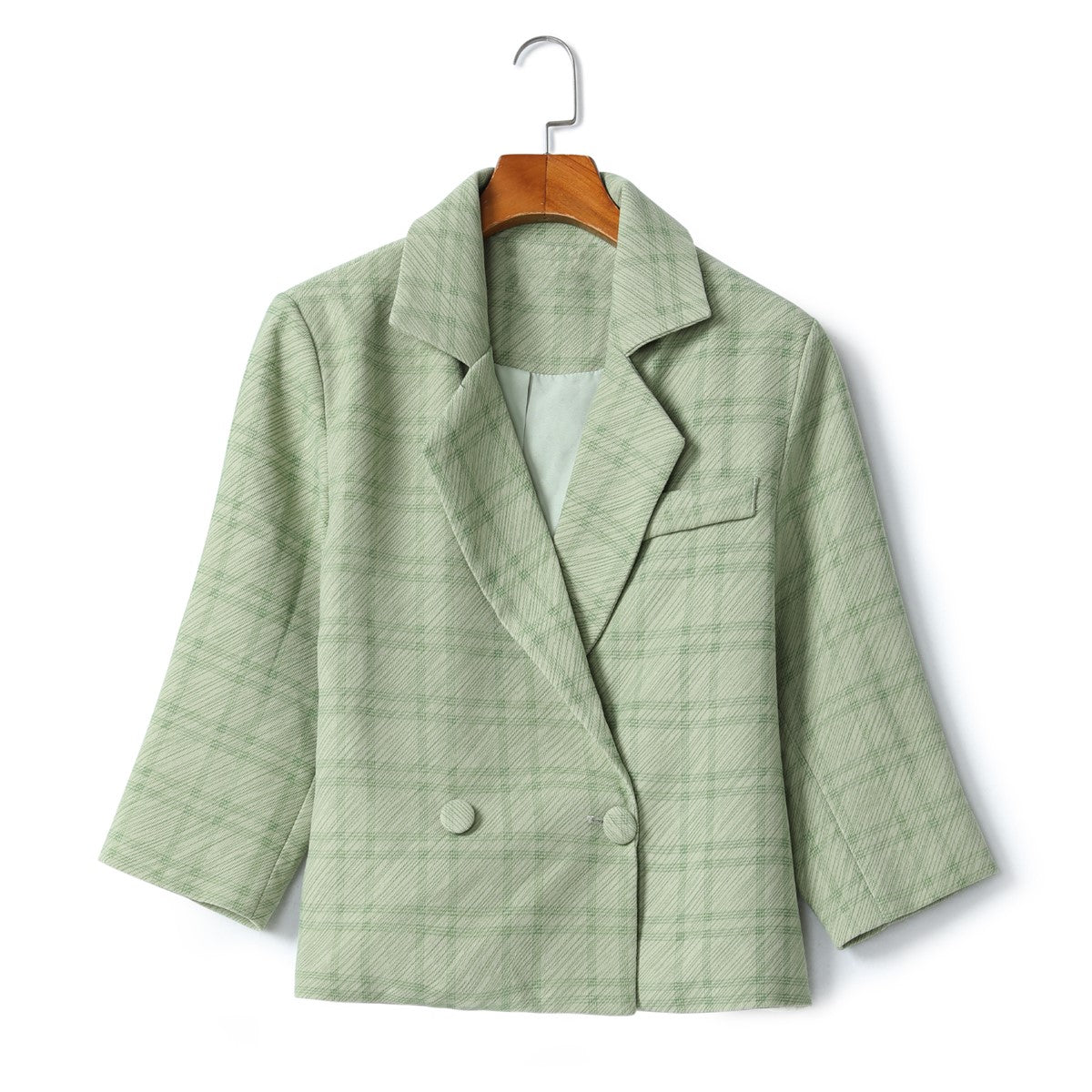 Dakota Plus Size Cropped Blazer with Pleat Skirt Set