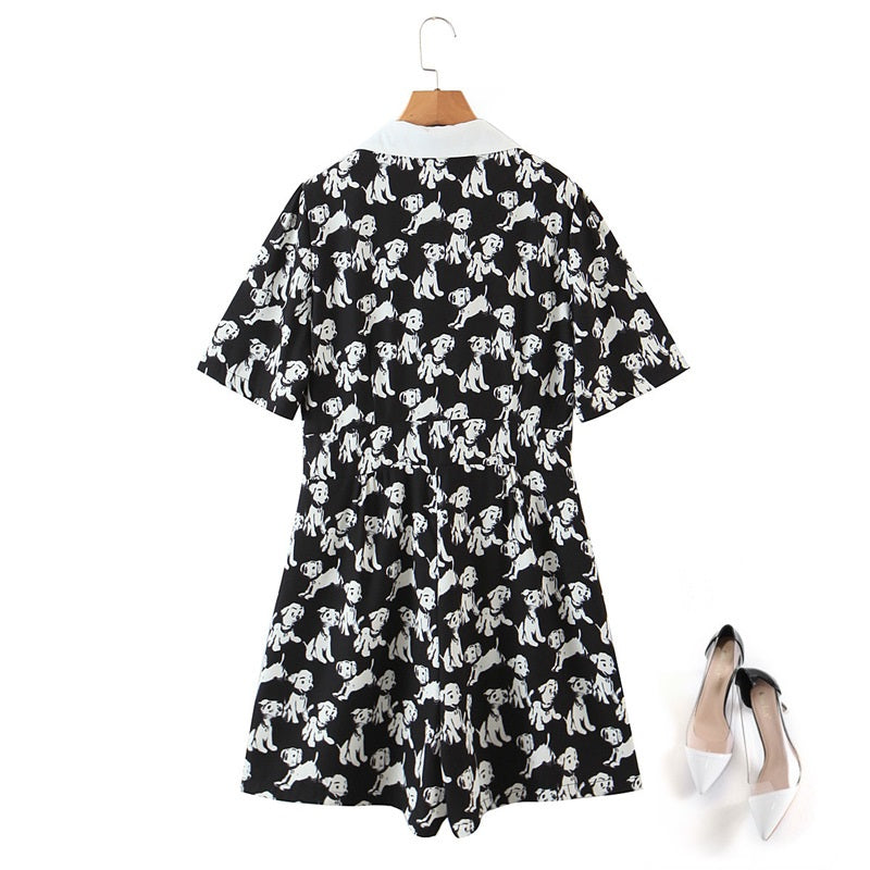 Plus Size Dog Print Romper