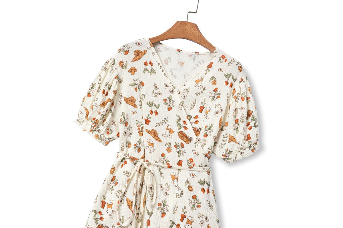 Ethelle Plus Size Rabbit Wrap Top