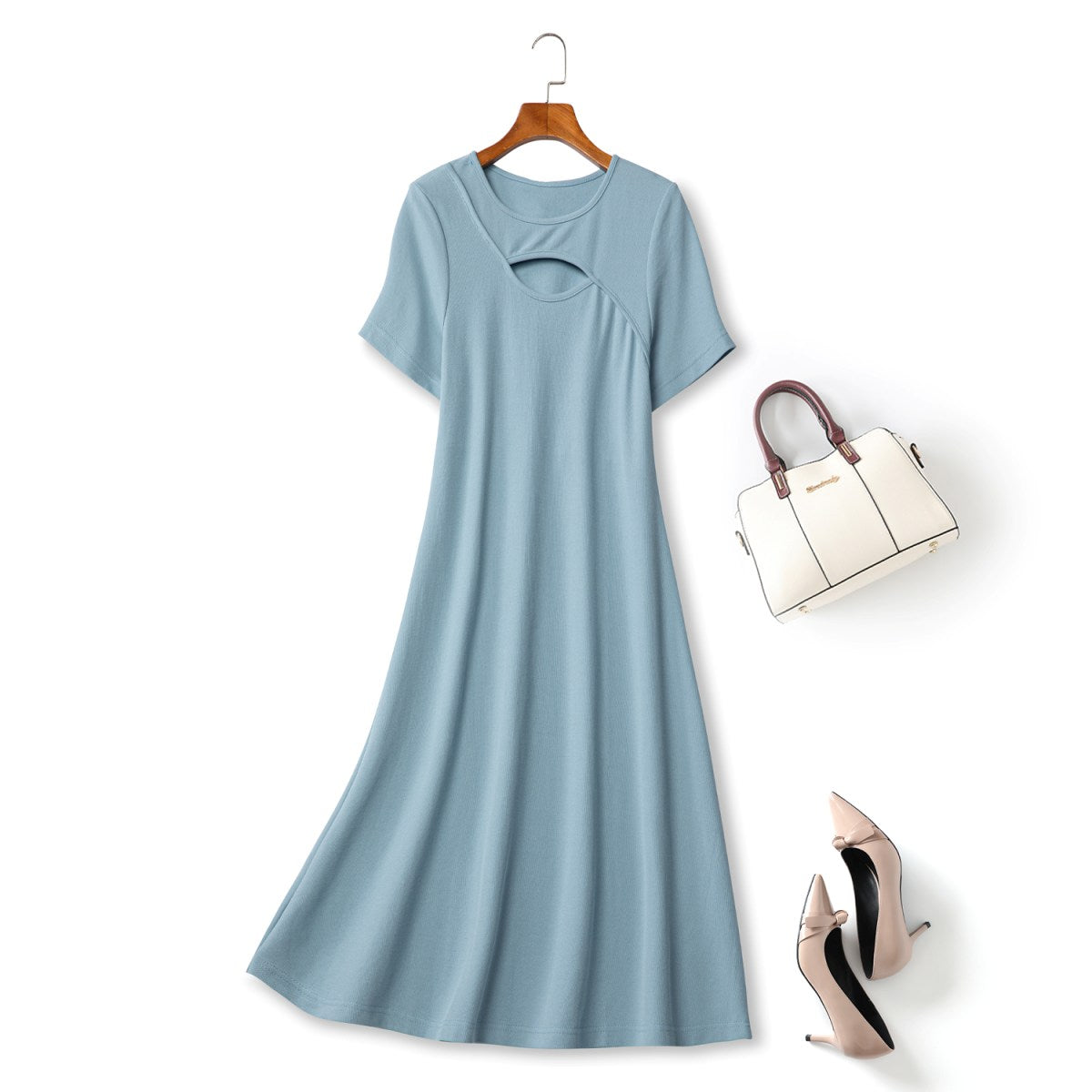 Plus Size Cut Out T Shirt Dress