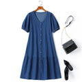 Gia Plus Size Denim Mermaid Dress