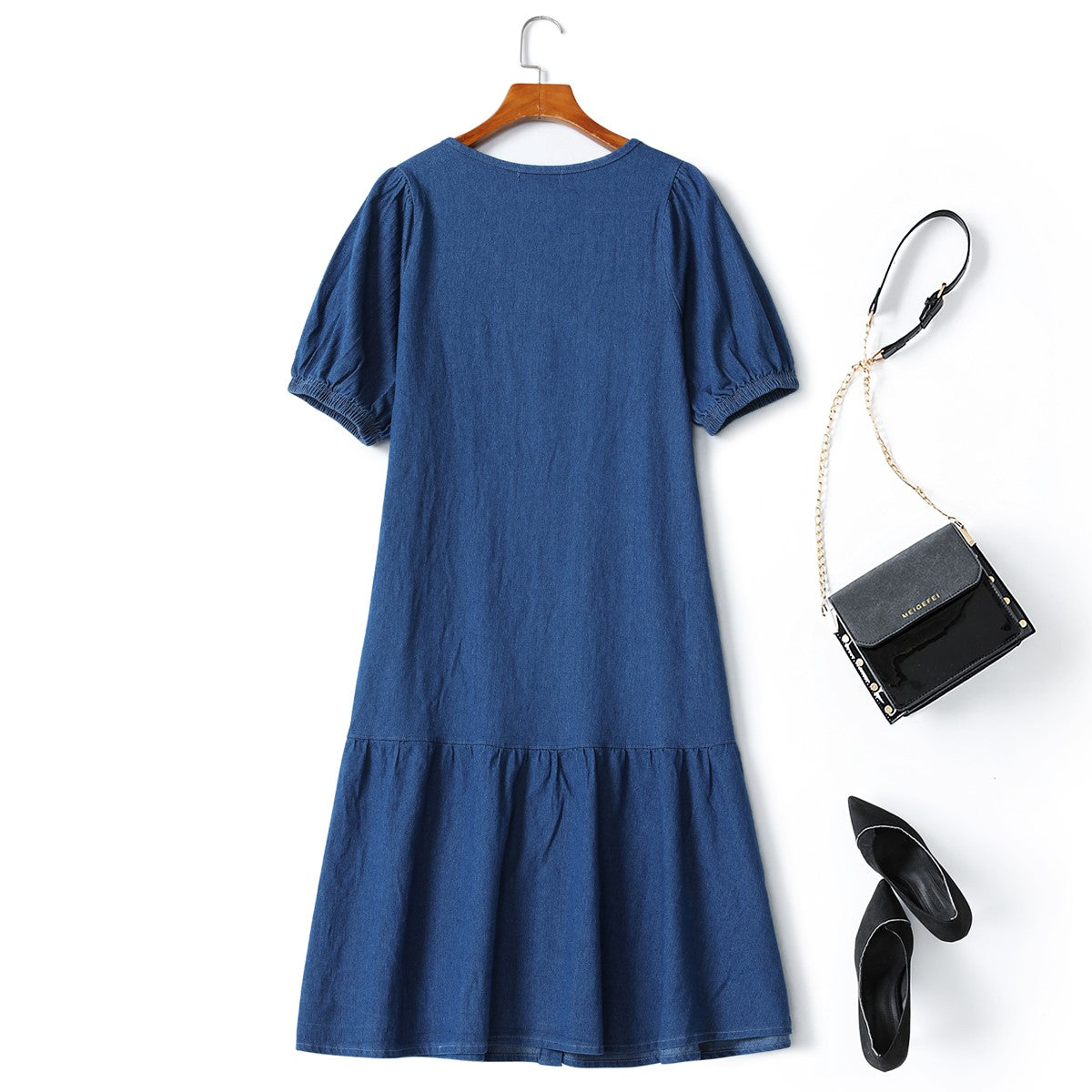 Gia Plus Size Denim Mermaid Dress