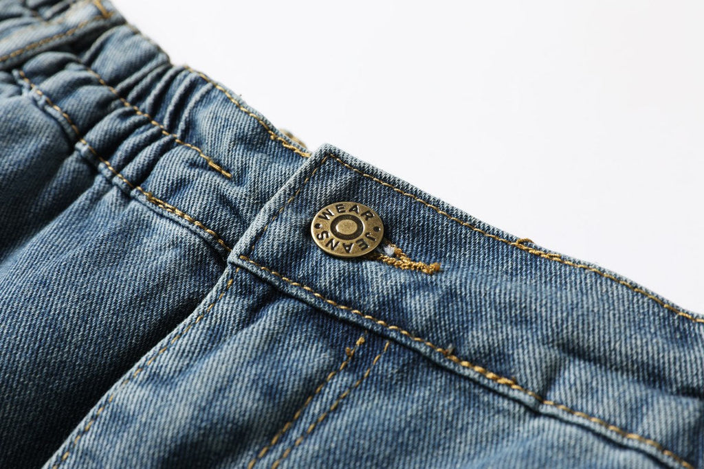 Plus Size Denim Midi Skirt