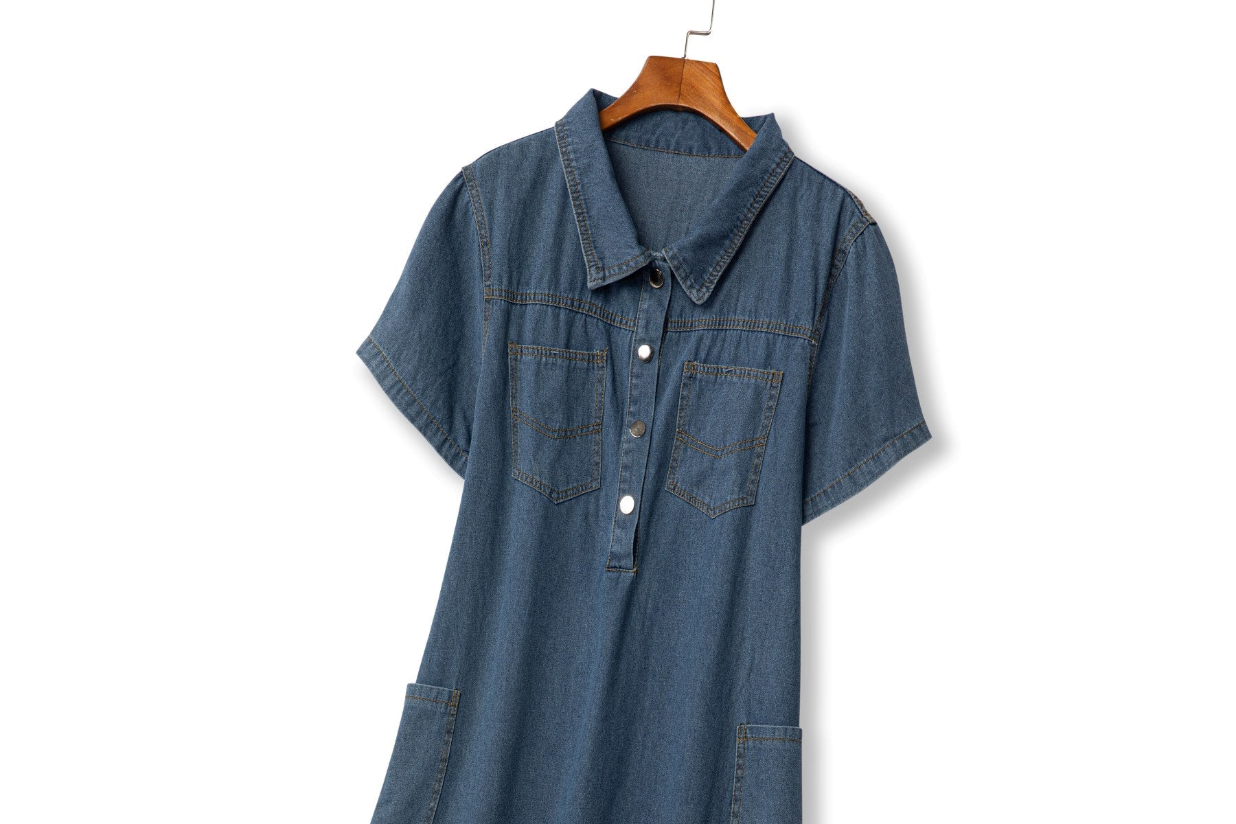 Plus Size Denim Shirt Dress