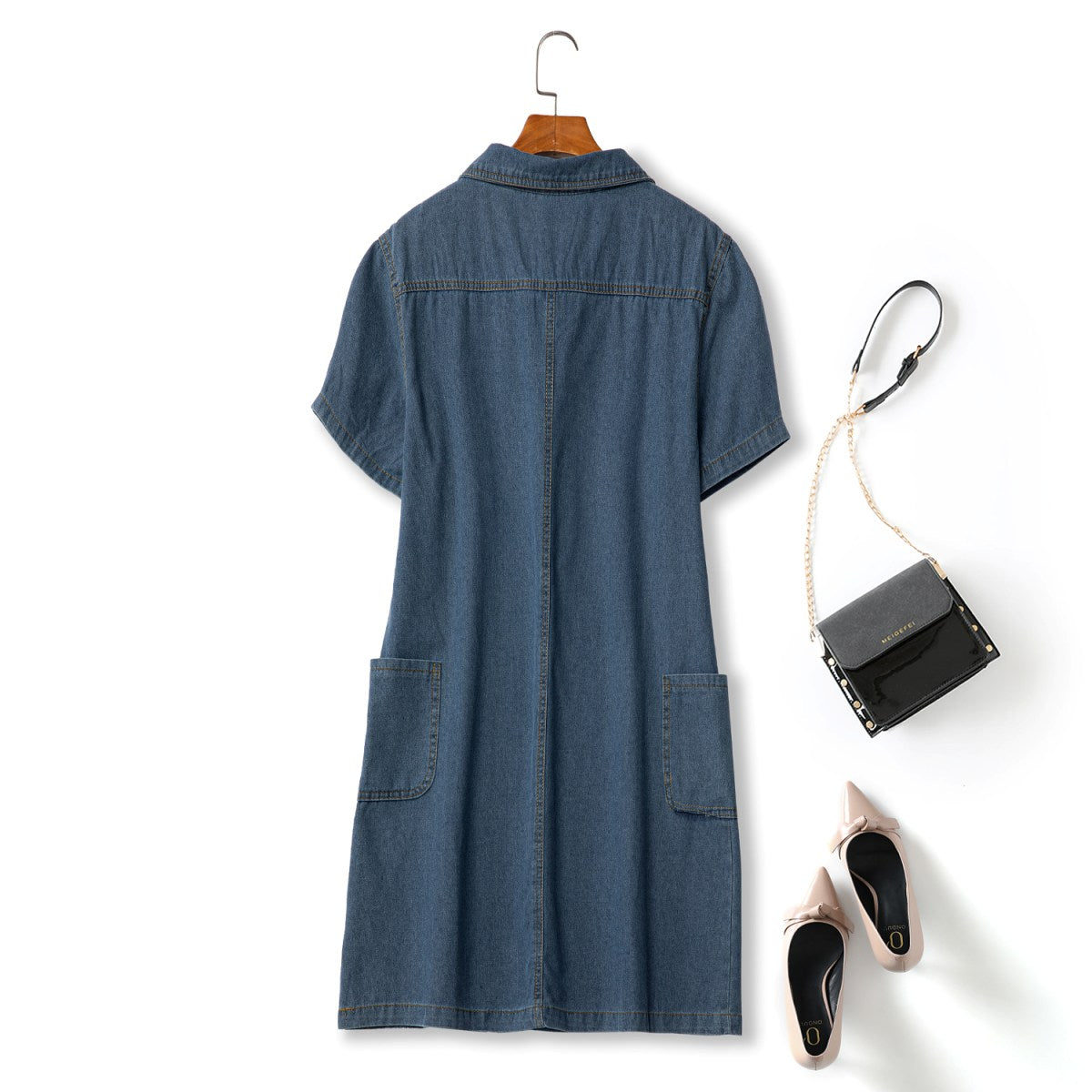 Plus Size Denim Shirt Dress