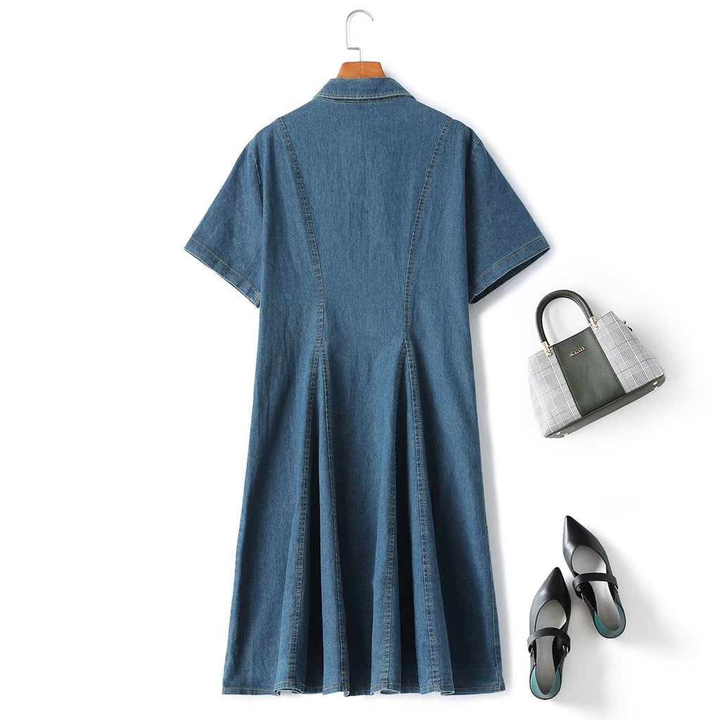 Venus Plus Size Denim Shirt Dress