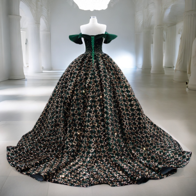 Kallie Plus Size Emerald Green Gown