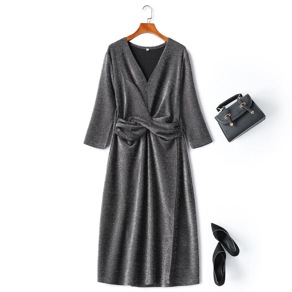Taira Plus Size Empire Waist Cocktail Dress