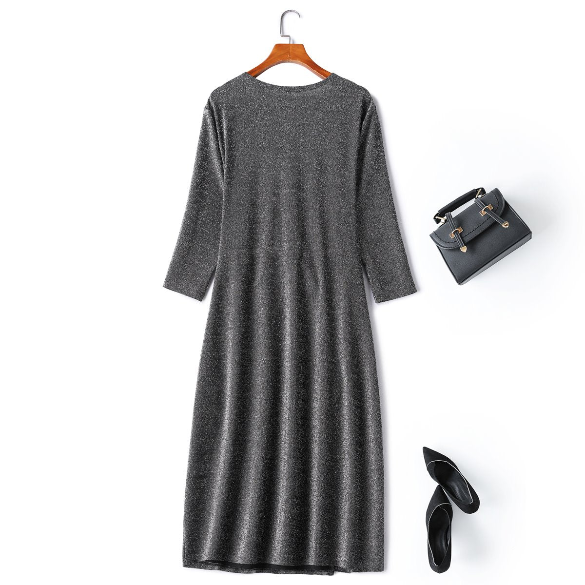 Taira Plus Size Empire Waist Cocktail Dress