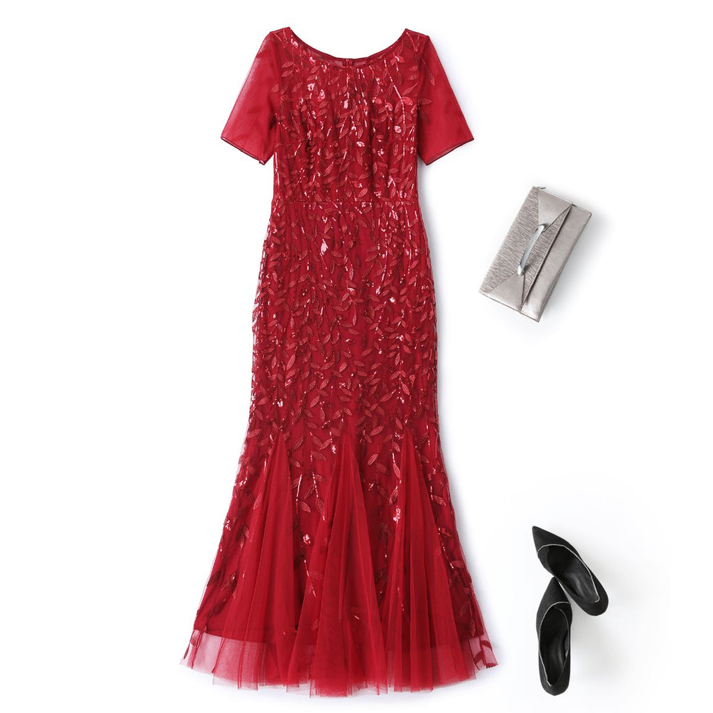 Wyleigh Plus Size Red Evening Dress