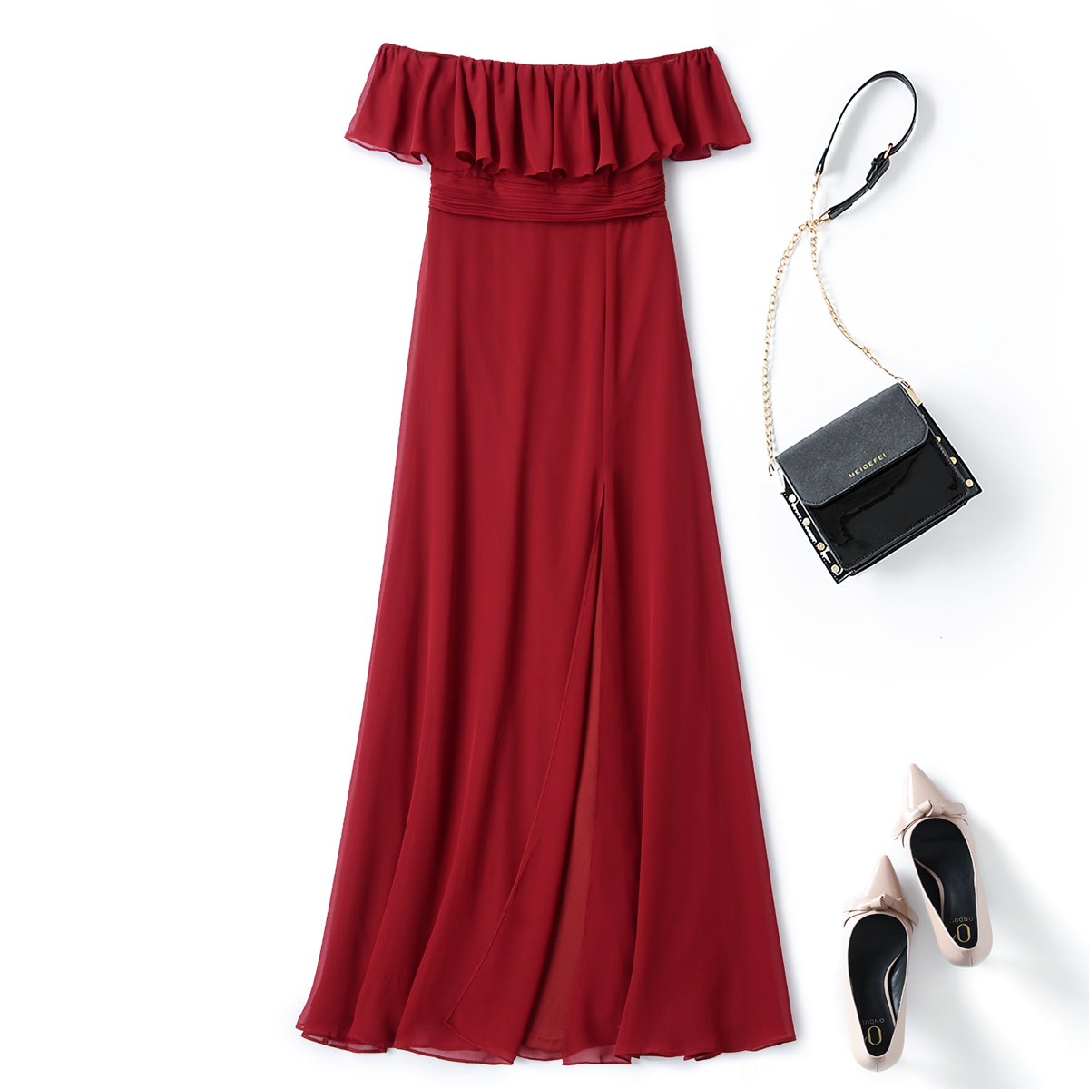 Alivia Plus Size Chiffon Evening Dress