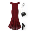 Davina Plus Size Off Shoulder Mermaid Evening Maxi Dress