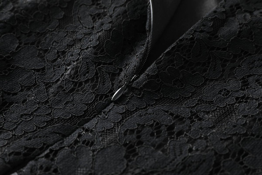 Petunia Plus Size Black Lace Formal Midi Dress