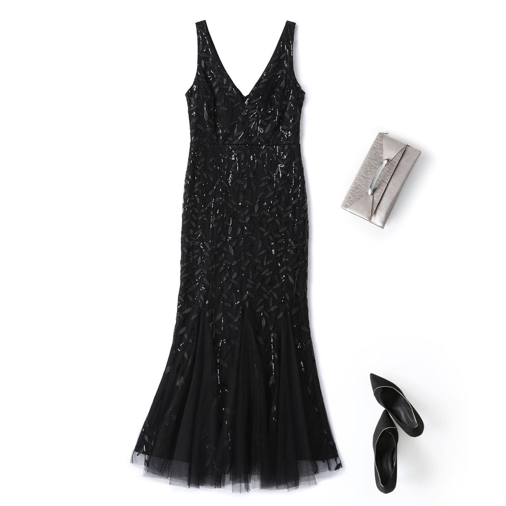 Wynter Plus Size Black Evening Dress
